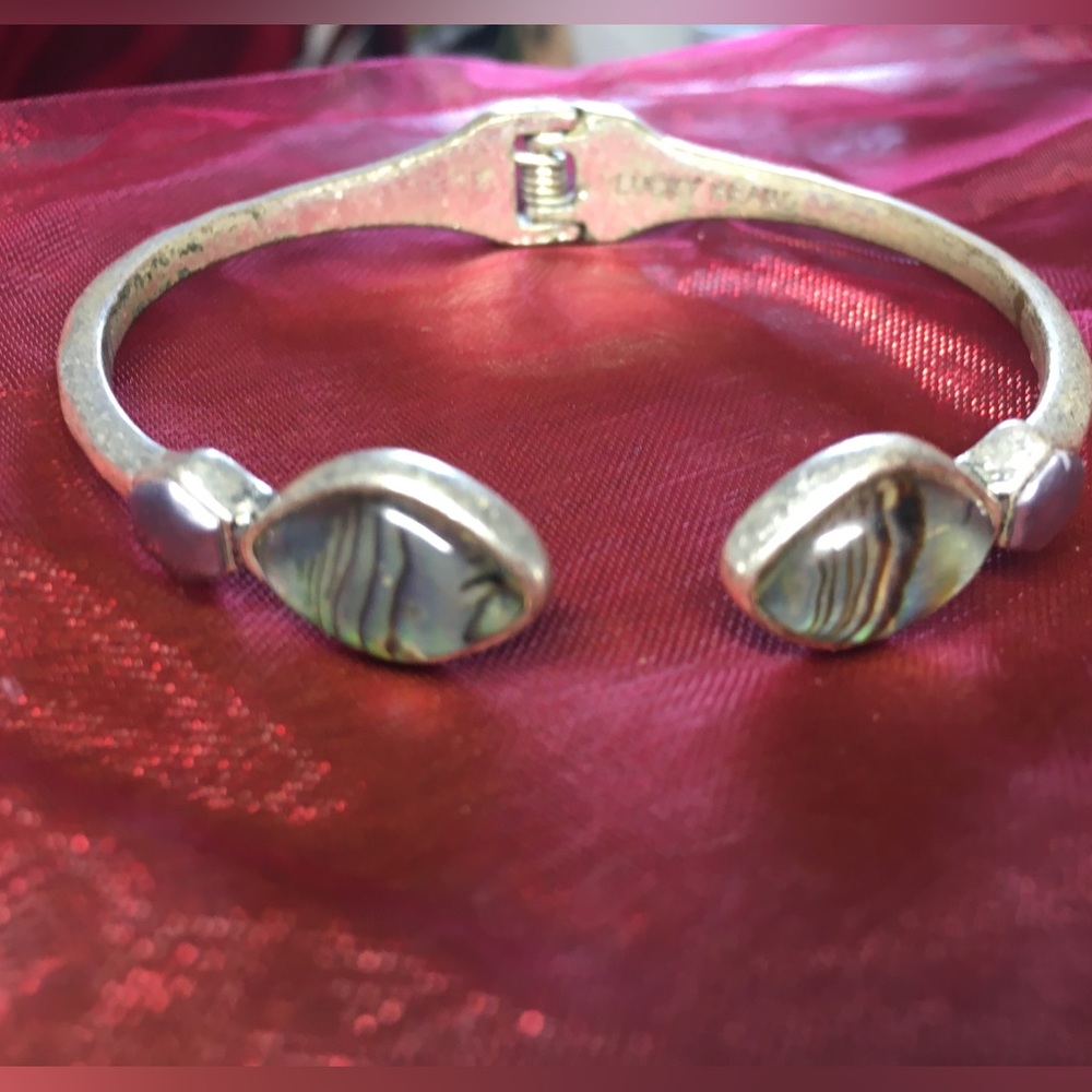 Lucky Brand Abalone Hinge Cuff Bracelet - preloved
